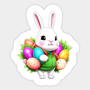 Happy Easter Bunny Rabbit Sticker